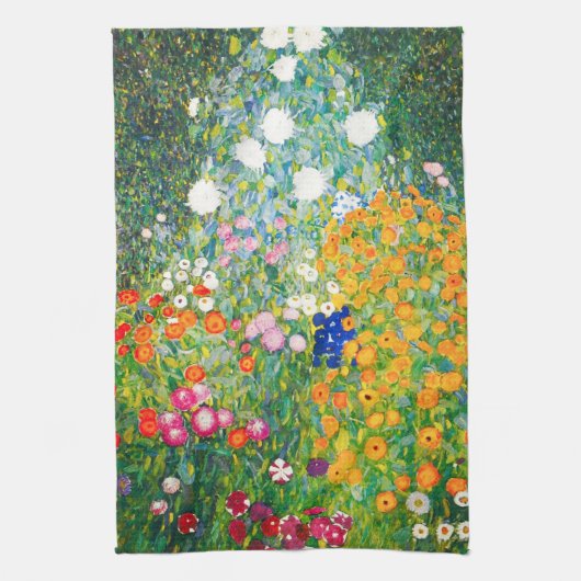 Gustav Klimt Flower Garden Kitchen Towel Theedoek (Verticaal)
