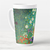 Gustav Klimt Flower Garden Latte Mok (Linkerhoek)