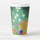 Gustav Klimt Flower Garden Latte Mok (Voorkant)