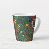Gustav Klimt Flower Garden Latte Mok (Rechterhoek)