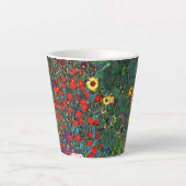 Gustav Klimt Flower Garden Latte Mok (Voorkant)