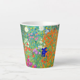 Gustav Klimt Flower Garden Latte Mok