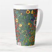 Gustav Klimt Flower Garden Latte Mok (Rechterhoek)
