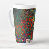 Gustav Klimt Flower Garden Latte Mok (Linkerhoek)