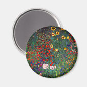 Gustav Klimt Flower Garden Magneet (Voorkant / Achterkant)