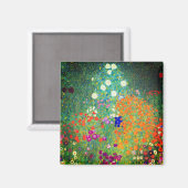 Gustav Klimt Flower Garden Magneet (Voorkant / Achterkant)