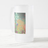 Gustav Klimt Flower Garden Matglas Bierpul (Voorkant links)