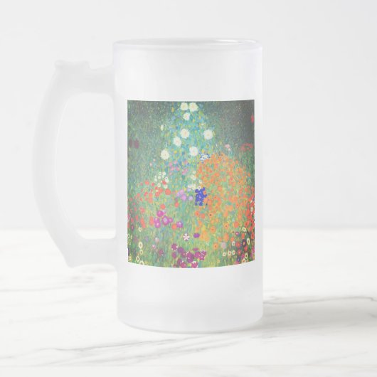 Gustav Klimt Flower Garden Matglas Bierpul (Links)