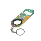 Gustav Klimt Flower Garden Mini Flessenopener (Achterkant Gekanteld)