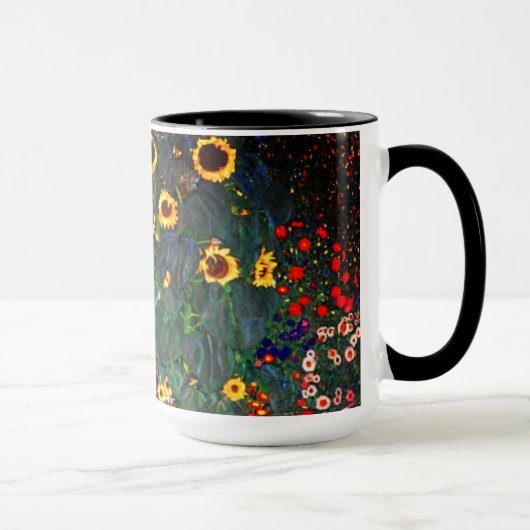 Gustav Klimt Flower Garden Mok (Rechts)