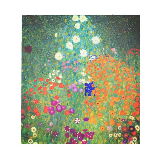 Gustav Klimt Flower Garden Notitieblok (Voorkant)