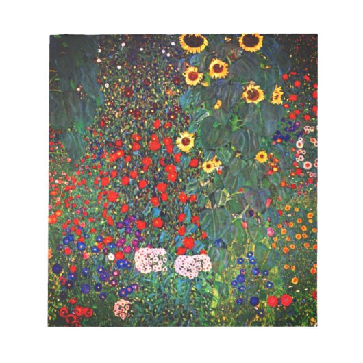 Gustav Klimt Flower Garden Notitieblok (Voorkant)
