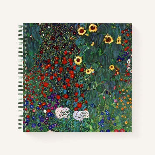 Gustav Klimt Flower Garden Notitieboek (Voorkant)