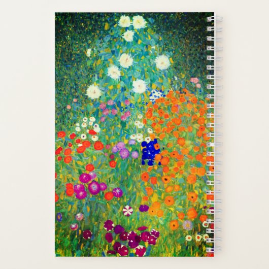 Gustav Klimt Flower Garden Notitieboek (Achterkant)