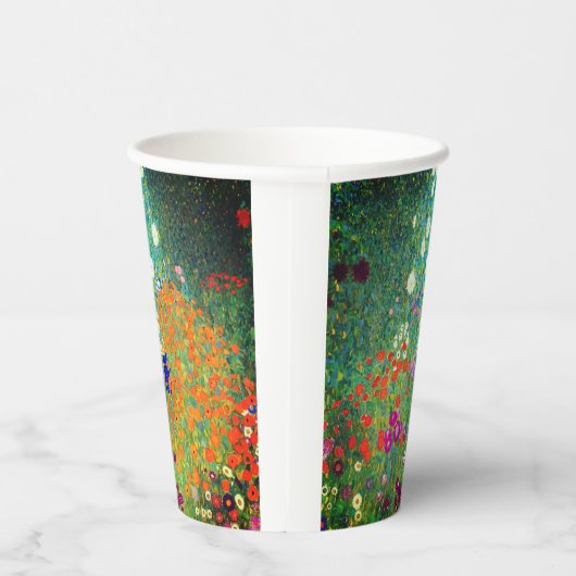 Gustav Klimt Flower Garden Papieren Bekers (Rechts)