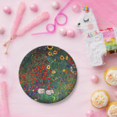 Gustav Klimt Flower Garden Papieren Bordje (Feest)