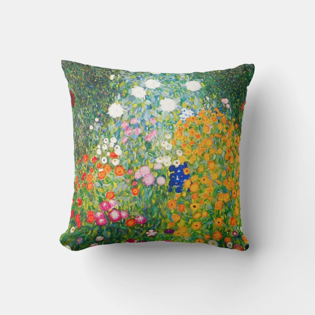 Gustav Klimt Flower Garden Pillow Kussen