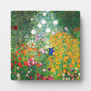 Gustav Klimt Flower Garden Plaque Fotoplaat