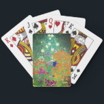 Gustav Klimt Flower Garden Pokerkaarten<br><div class="desc">Spelkaarten met oliefilter van Gustav Klimt (1906). Een prachtige tuin van paarse,  rode,  witte,  blauwe en oranje bloemen. Een groot geschenk voor fans van Art Nouveau en Oostenrijkse kunst.</div>