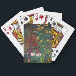 Gustav Klimt Flower Garden Pokerkaarten<br><div class="desc">Spelkaarten met Boerderij van het olieverf van Gustav Klimt Garden met zonnebloemen (1907). Een prachtige tuin van zonnebloemen en voortreffelijke blauwe,  rode,  paarse,  roze en witte bloemen. Een groot geschenk voor fans van Art Nouveau en Oostenrijkse kunst.</div>