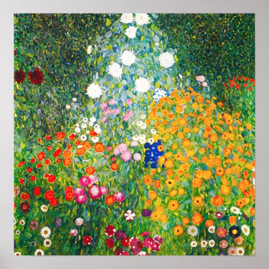 Gustav Klimt Flower Garden Poster (Voorkant)