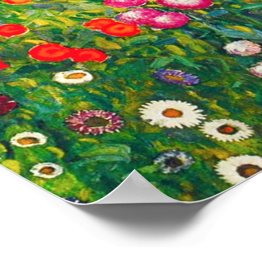 Gustav Klimt Flower Garden Poster (Hoek)