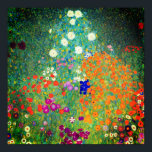 Gustav Klimt Flower Garden Poster<br><div class="desc">Poster met oliefilter van Gustav Klimt (1906). Een prachtige tuin van paarse,  rode,  witte,  blauwe en oranje bloemen. Een groot geschenk voor fans van Art Nouveau en Oostenrijkse kunst.</div>