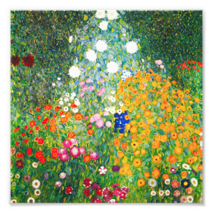Gustav Klimt Flower Garden Print Foto Afdruk