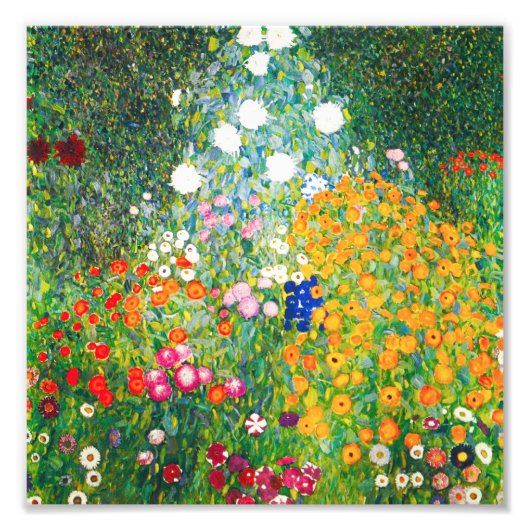 Gustav Klimt Flower Garden Print Foto Afdruk (Voorkant)