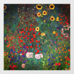 Gustav Klimt Flower Garden Raamsticker<br><div class="desc">Window Cling met het schilderij van Gustav Klimt Boerderij Garden met zonnebloemen (1907). Een prachtige tuin van zonnebloemen en voortreffelijke blauwe,  rode,  paarse,  roze en witte bloemen. Een groot geschenk voor fans van Art Nouveau en Oostenrijkse kunst.</div>