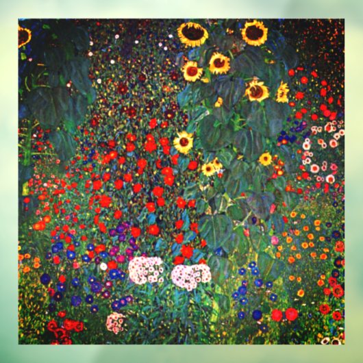 Gustav Klimt Flower Garden Raamsticker (Vel 3)