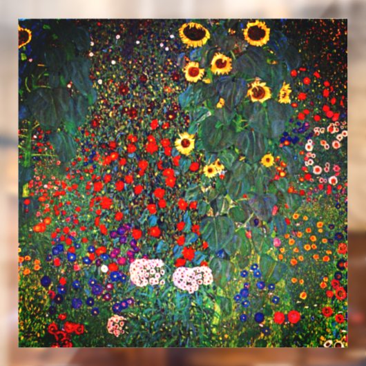 Gustav Klimt Flower Garden Raamsticker (Vel 2)
