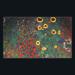 Gustav Klimt Flower Garden Rechthoekige Sticker<br><div class="desc">Stickers met Boerderij van het olieverfschilderij van Gustav Klimt Garden met zonnebloemen (1907). Een prachtige tuin van zonnebloemen en voortreffelijke blauwe,  rode,  paarse,  roze en witte bloemen. Een groot geschenk voor fans van Art Nouveau en Oostenrijkse kunst.</div>