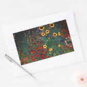 Gustav Klimt Flower Garden Rechthoekige Sticker (Envelop)