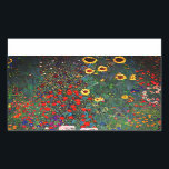 Gustav Klimt Flower Garden Rechthoekige Sticker<br><div class="desc">Stickers met Boerderij van het olieverfschilderij van Gustav Klimt Garden met zonnebloemen (1907). Een prachtige tuin van zonnebloemen en voortreffelijke blauwe,  rode,  paarse,  roze en witte bloemen. Een groot geschenk voor fans van Art Nouveau en Oostenrijkse kunst.</div>