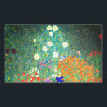 Gustav Klimt Flower Garden Rechthoekige Sticker<br><div class="desc">Stickers met olieverf van Gustav Klimt Flower Garden (1906). Een prachtige tuin van paarse,  rode,  witte,  blauwe en oranje bloemen. Een groot geschenk voor fans van Art Nouveau en Oostenrijkse kunst.</div>