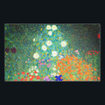 Gustav Klimt Flower Garden Rechthoekige Sticker<br><div class="desc">Stickers met olieverf van Gustav Klimt Flower Garden (1906). Een prachtige tuin van paarse,  rode,  witte,  blauwe en oranje bloemen. Een groot geschenk voor fans van Art Nouveau en Oostenrijkse kunst.</div>