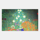 Gustav Klimt Flower Garden Rechthoekige Sticker (Voorkant)