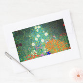 Gustav Klimt Flower Garden Rechthoekige Sticker (Envelop)