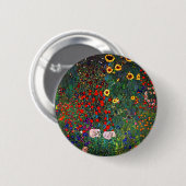 Gustav Klimt Flower Garden Ronde Button 5,7 Cm (Voorkant /achterkant)