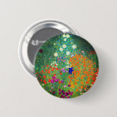 Gustav Klimt Flower Garden Ronde Button 5,7 Cm (Voorkant /achterkant)