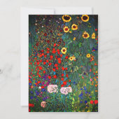 Gustav Klimt Flower Garden Save The Date (Voorkant)