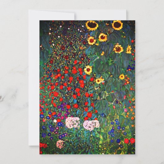 Gustav Klimt Flower Garden Save The Date (Voorkant)