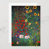 Gustav Klimt Flower Garden Save The Date (Voorkant / Achterkant)
