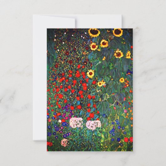 Gustav Klimt Flower Garden Save The Date (Voorkant)