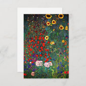 Gustav Klimt Flower Garden Save The Date (Voorkant / Achterkant)