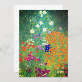 Gustav Klimt Flower Garden Save The Date (Voorkant / Achterkant)