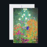 Gustav Klimt Flower Garden Save The Date<br><div class="desc">Kaart met oliefilter van Gustav Klimt (1906). Een prachtige tuin van paarse,  rode,  witte,  blauwe en oranje bloemen. Een groot geschenk voor fans van Art Nouveau en Oostenrijkse kunst.</div>