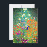 Gustav Klimt Flower Garden Save The Date<br><div class="desc">Kaart met oliefilter van Gustav Klimt (1906). Een prachtige tuin van paarse,  rode,  witte,  blauwe en oranje bloemen. Een groot geschenk voor fans van Art Nouveau en Oostenrijkse kunst.</div>
