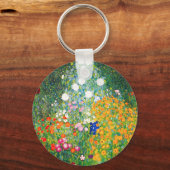 Gustav Klimt Flower Garden Sleutelhanger (Voorkant)